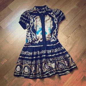 Wow dress Bebe sz S. Gorgeous. Beautiful pattern